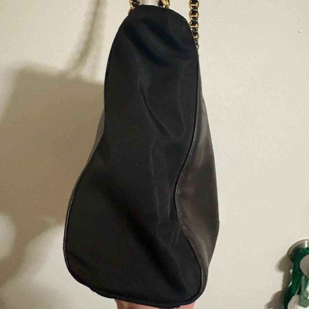 Prada Black Leather Chain Shoulder Bag GUC - Picture 8 of 13